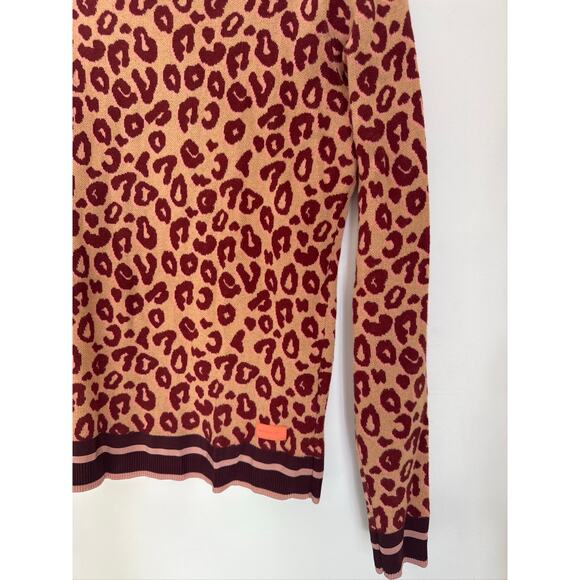 Scotch & Soda Leopard Print Knit Pullover Lightweight Sweater - Small - Picture 5 of 8